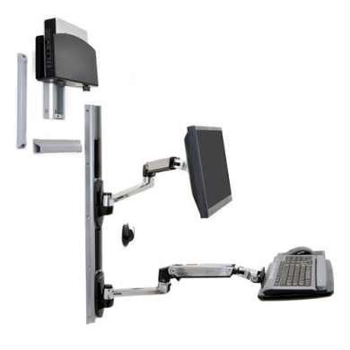 Ergotron – HX Dual Monitor Arm, VESA Desk Mount – for 2 Monitors Up to 32  Inches, 5 to 17.5 lbs Each – White